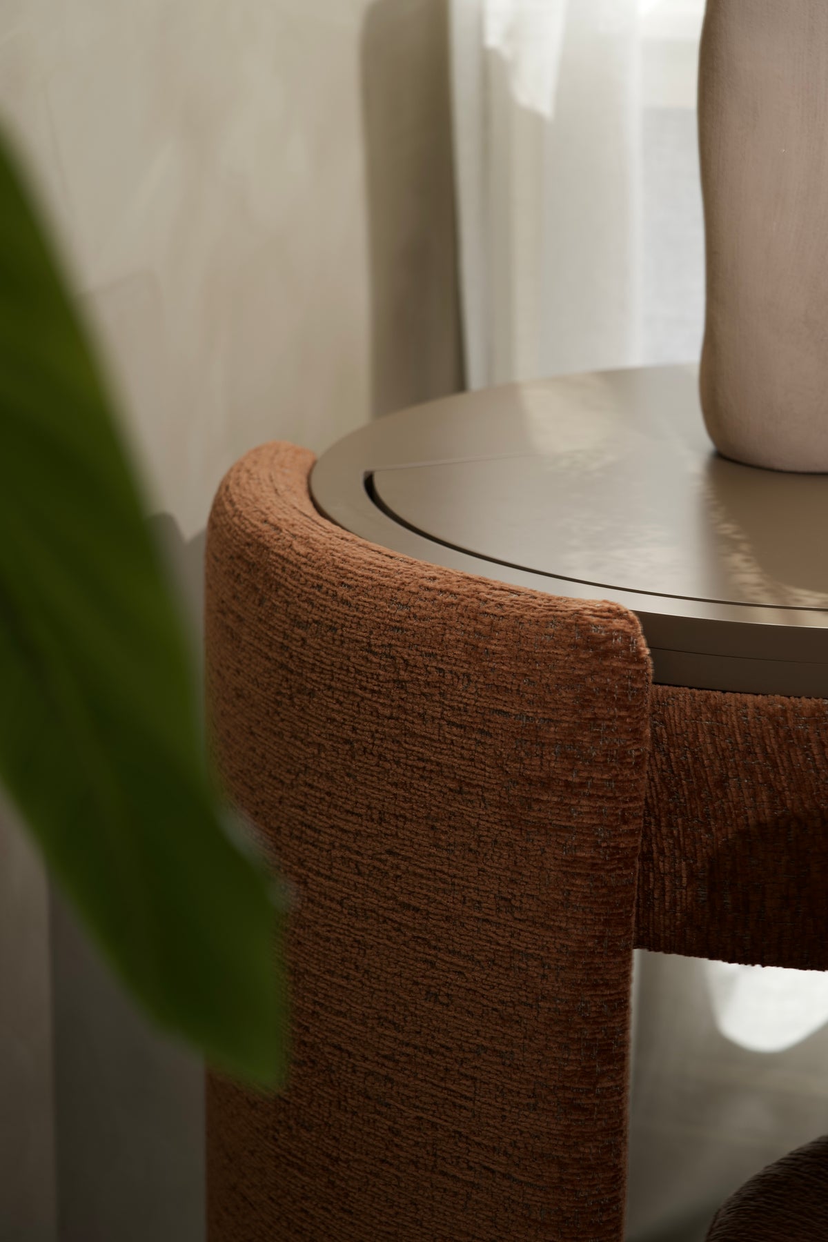 Yome Collection YOME Vanity Table set - Terracotta - Luxe ronde make-up tafel ...