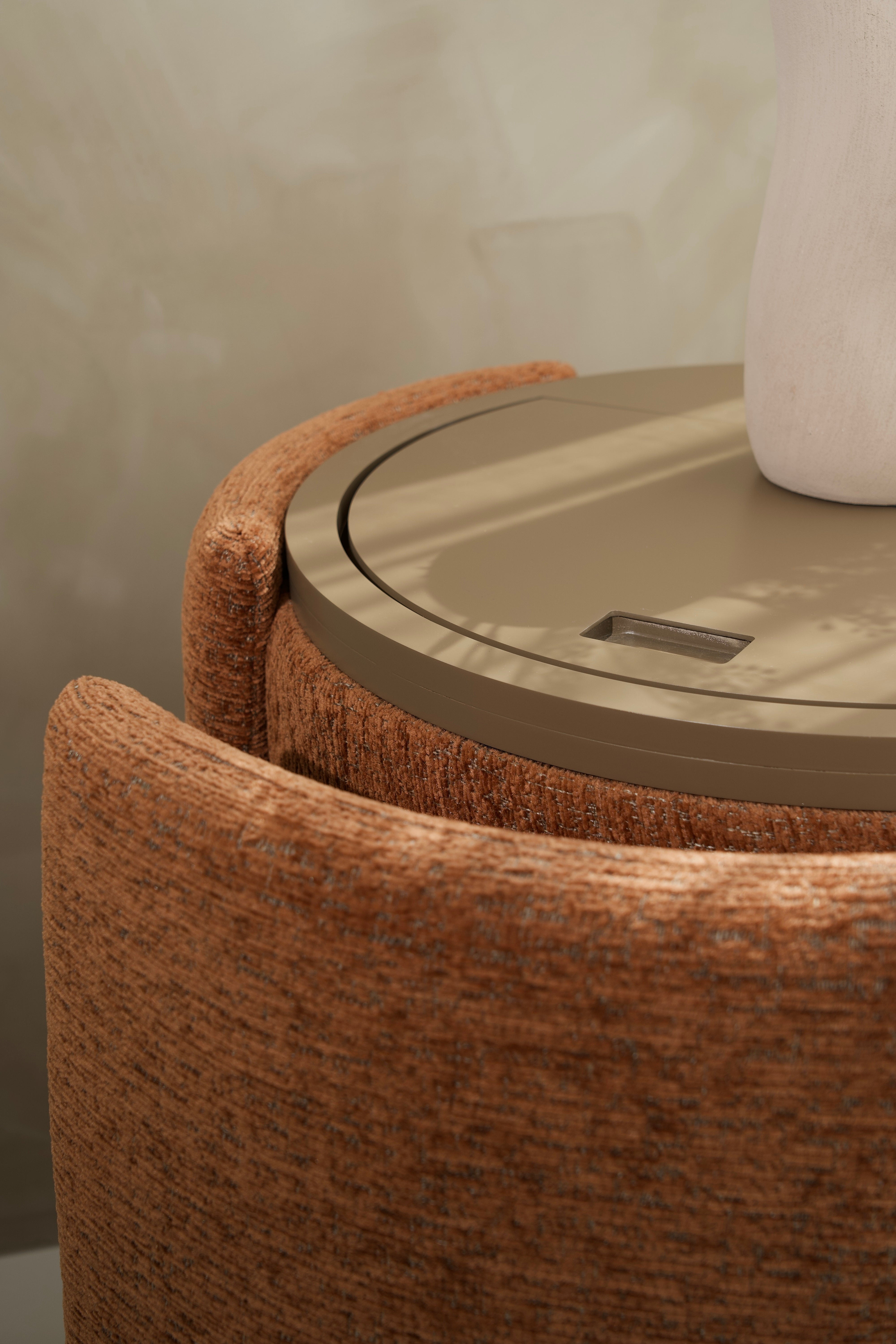 YOME Vanity Table - Terracotta - Luxe ronde make-up tafel